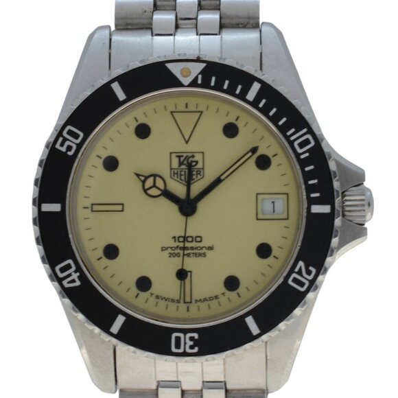 Men's 37mm Tag Heuer 980.113L Luminous Dial Professional 1000 Watch Jubilee Band - Picture 1 of 11